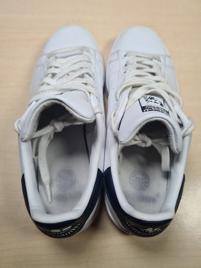 ADIDAS STAN SMITH trainers white navy Size UK 6 EU 39 boys girls men womens