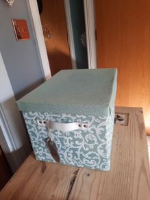mint green/duck egg storage box