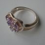 New Amethsyt, Sterling silver ring, Size M, Gemstone jewellery. February birthstone,Valentine's Day Image 4
