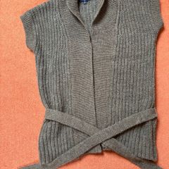 GAP 3/4 length sleeveless cardigan with belt