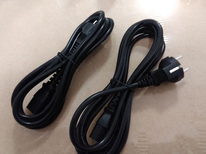 Pair of power cords European EU type plug