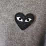 Play Commes Des Garcons Grey Heart Grey Jumper in XL Image 4