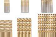 60PCS HSS Shank Twist Drill Bit Set Titanium Coated 1/1.5/2/2.5/3/3.5mm High Speed Steel Twist Drill Bits Tools for Wood Plastic and Aluminum (FREE POSTAGE)