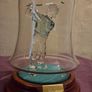 Hand Blown Glass Golfer Statue in Dome Image 7