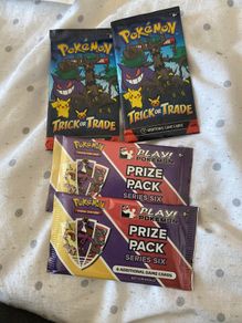 4 Pokemon packs 2 prize pack series 6 2 trick or trade