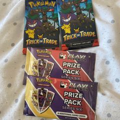 4 Pokemon packs 2 prize pack series 6 2 trick or trade