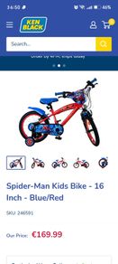 Spiderman boys bike