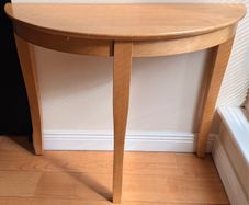Wooden Half Moon Console / Hall Table