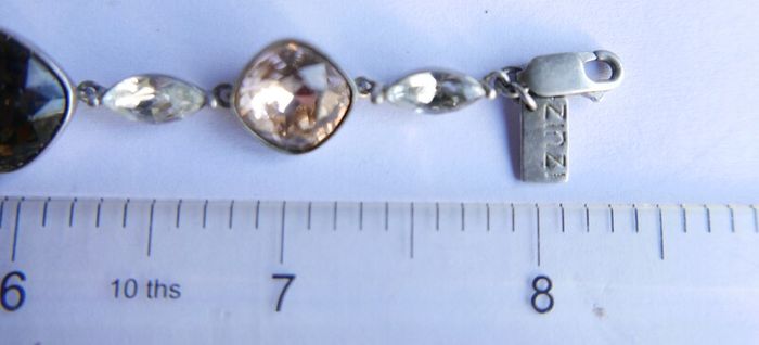 Vintage Sterling Silver 925 Multi Stone Bracelet length 8,5" - 20,9g