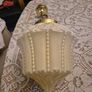 Original cream leaf design glass original 1920s Art Deco ceiling light Image 9