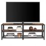 TV cabinet, TV table, Lowboard for TVs up to 60 inches, TV cabinet with shelves, Steel frame, TV shelf for living room, Image 6