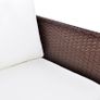 3 Piece Garden Lounge Set with Cushions Poly Rattan Brown Image 3