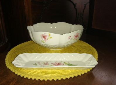 BELLEEK porcelain Big bowl and tinker dish