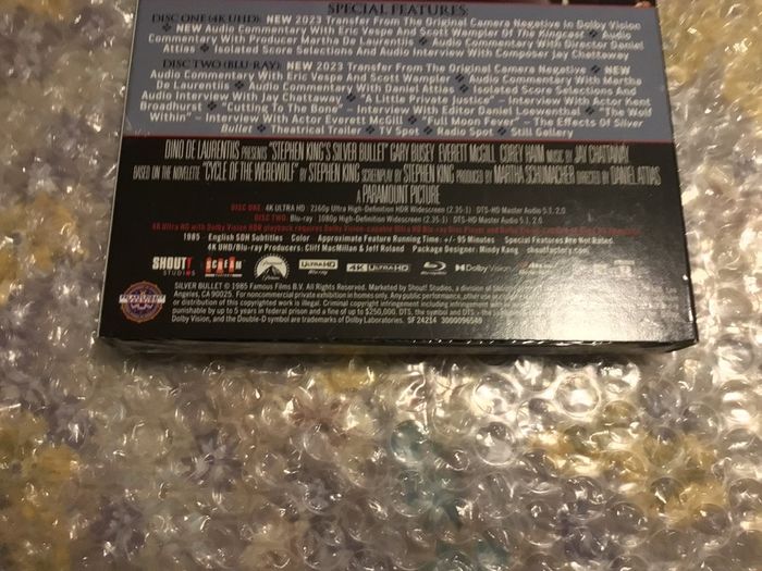 Silver Bullet 4K Collectors Edition Slipcover  Sealed Stephen King