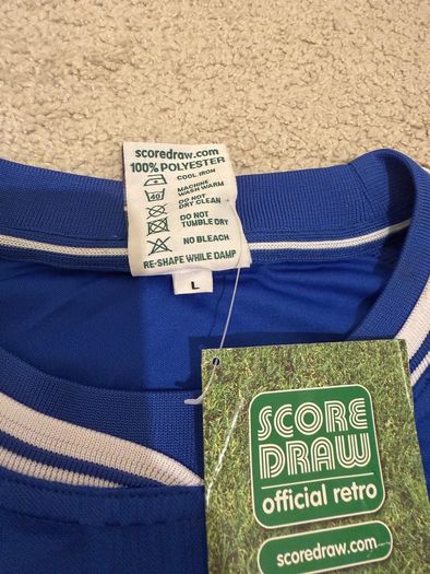 Official Chelsea FC Retro Home Shirt 1998/2000 - Score Draw