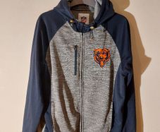 chicago bears zipped hoodie