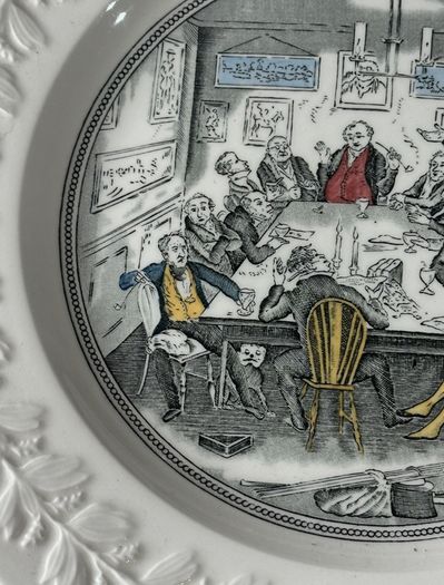 Adams Ironstone Plate Mr Pickwick addresses the Club