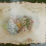 Antique Victorian Grecian Maiden  Green Roses Floral  Celluloid Photo Album Image 7