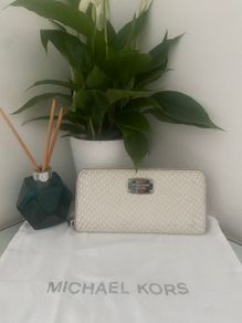 Genuine white Michael Kors leather wallet