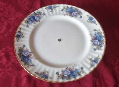 Royal Albert Moonlight Rose Bone China Gold Gilt Footed Cake Stand Made In England