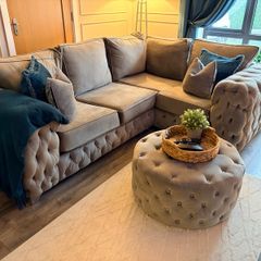 couch and matching footstool for sale
