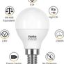 E14 Bulb SES Small Edison Screw LED Golf Ball Bulbs, 6W (Equivalent to 40W), Warm White 2700K, 540 Lumen, Non-Dimmable, Pack of 3 Image 2