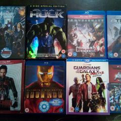 Marvel Movie Blu-ray & Dvd Bundle Lot Iron Man Guardians Of Galaxy Thor Captain America Antman Etc