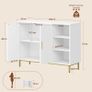 Sideboard, Kitchen Cabinet, Freestanding Bathroom Cabinet with Two Doors, Adjustable Shelves Image 2