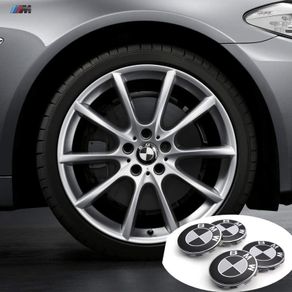 ( x 2 Sets) Black BMW Centre Caps 68mm - FREE POST
