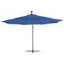 Cantilever Umbrella with LED Lights Azure Blue 350 cm Image 2