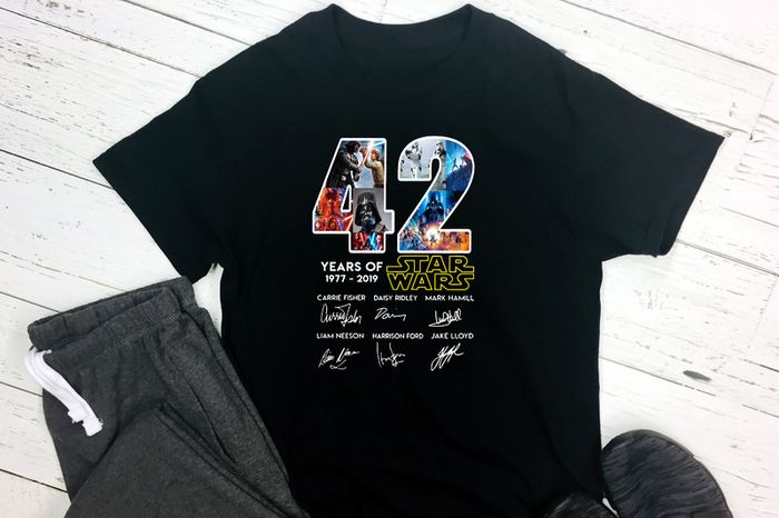 Star Wars 42 Years Of 1977-2019 Anniversary T Shirt