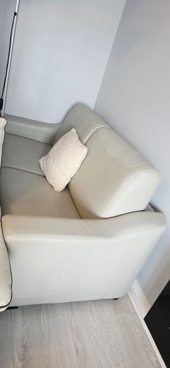 Leather double sofa bed