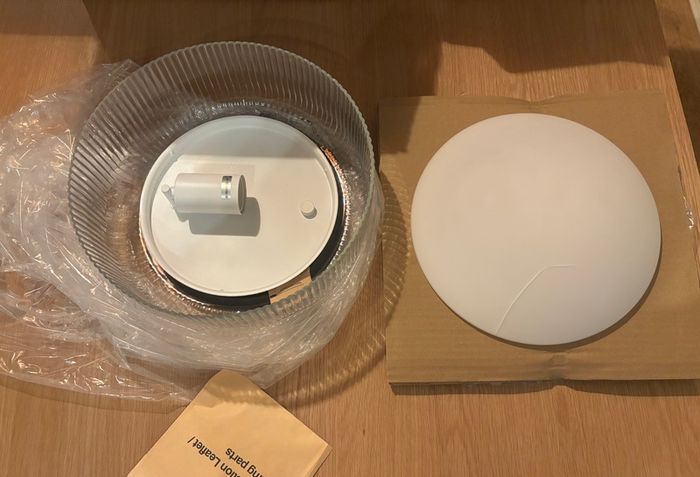 Laura Ashley Charissa Ceiling Light with Glass Crack.