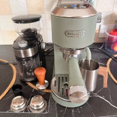 Sage Green De Longhi Espresso Maker + Caso Grinder Bundle