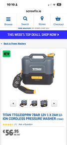 Titan cordless pressure washer
