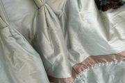Colefax &amp; Fowler Lucerne Silk INTERLINED Curtains 89 inch d x 118 inch w  2 Pairs Available