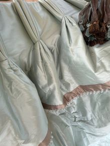 Colefax & Fowler Lucerne Silk INTERLINED Curtains 89 inch d x 118 inch w  2 Pairs Available