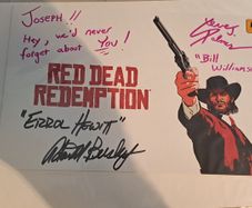 Red Dead Redemption - signed promo card