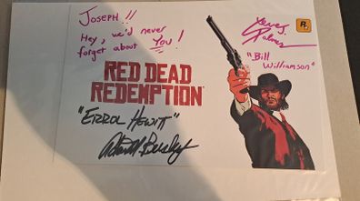 Red Dead Redemption - signed promo card