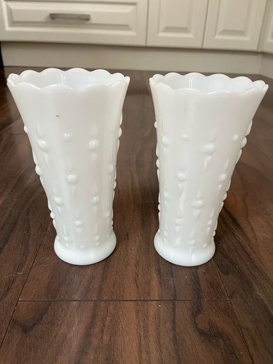 Vintage Milk Glass Vases