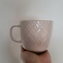 Ivory / beige textured ceramic mug NEW Image 3