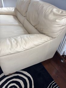 Sofa, cream leather