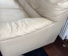 Sofa, cream leather