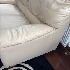 Sofa, cream leather
