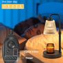 Candle Warmer Lamp with Timer, Birthday Gifts for Women Home Decor 24h Cycle Timer Dimmable Wax Melt Warmer with 2 Bulbs, Fall Decor for Home Living Room Halloween Decorations Gifts for Mom Image 5