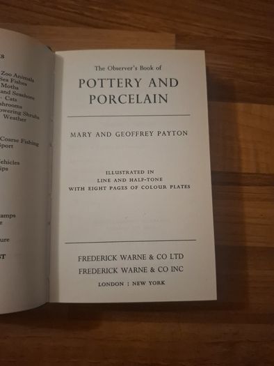 Pottery &Porcelain the observer's book
