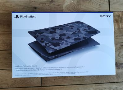 PS5 Official Disc Edition Cover Grey Camouflage