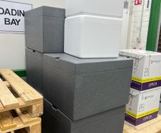 Styrofoam storage boxes
