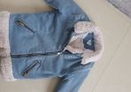 River island 4-5 girls denim fur jacket