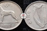 [#2313] - Ireland 1940 | Irish 6d | Six Pence | Wolfhound | KM.13